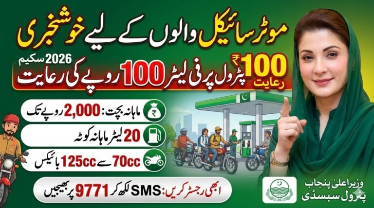 Today Update: Maryam Nawaz Petrol Relief Scheme 2026: Rs. 100 Discount for Bikes