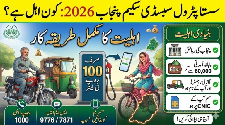 Today Update: Eligibility Criteria for Sasta Petrol Subsidy Scheme Punjab 2026